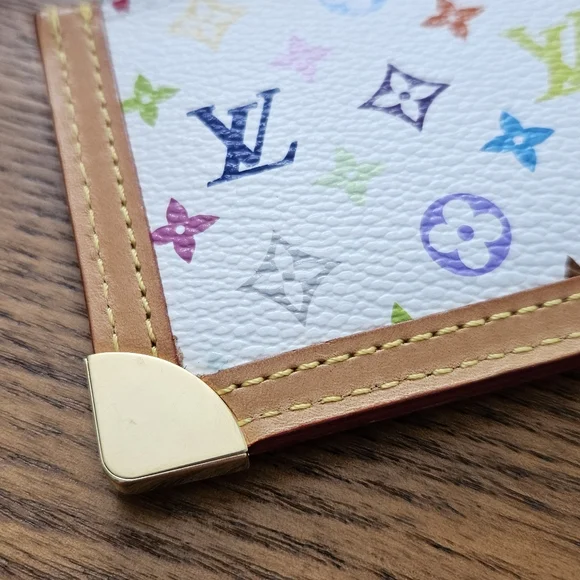 ☆ MINT☆ Louis Vuitton x Takashi Murakami Multicolor Pochette Cles Blanc - Picture 4 of 13